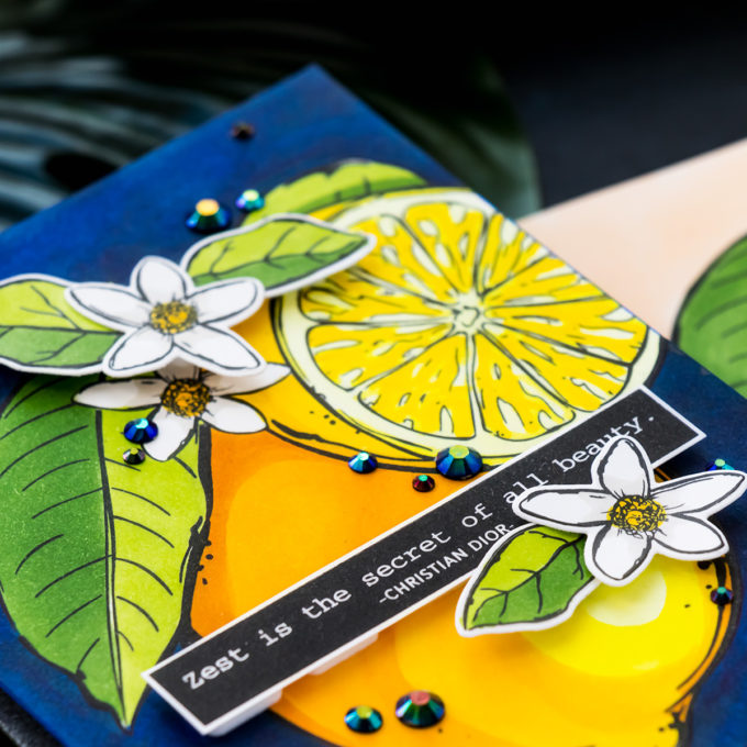 Colorado Craft Company | Coloring Lemons with the No Blending Method by Yana Smakula #cardmaking #copiccoloring #coloradocraftcompany #handmadecard