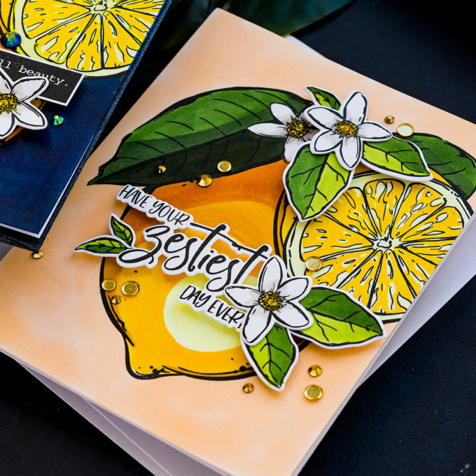 Colorado Craft Company | Coloring Lemons with the No Blending Method by Yana Smakula #cardmaking #copiccoloring #coloradocraftcompany #handmadecard