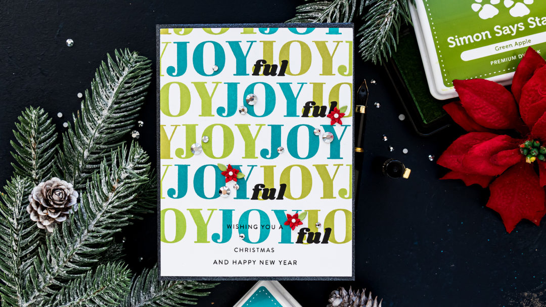 Simon Says stamp | JOYful Christmas Card by Yana Smakula featuring HOLIDAY GREETINGS MIX 1 sss202037 #simonsaysstamp #stamping #cardmaking #christmascard