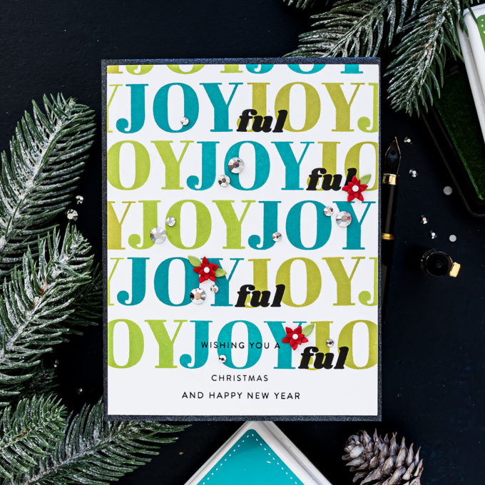 Simon Says stamp | JOYful Christmas Card by Yana Smakula featuring HOLIDAY GREETINGS MIX 1 sss202037 #simonsaysstamp #stamping #cardmaking #christmascard
