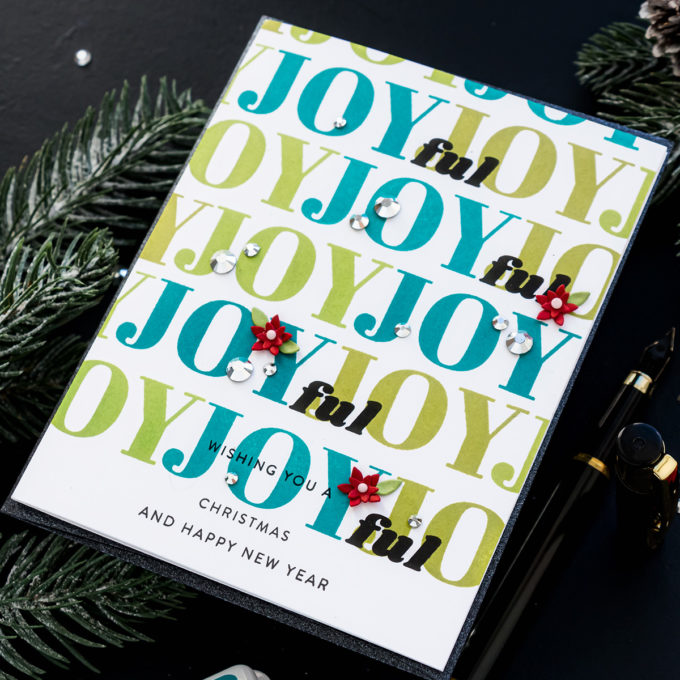 Simon Says stamp | JOYful Christmas Card by Yana Smakula featuring HOLIDAY GREETINGS MIX 1 sss202037 #simonsaysstamp #stamping #cardmaking #christmascard