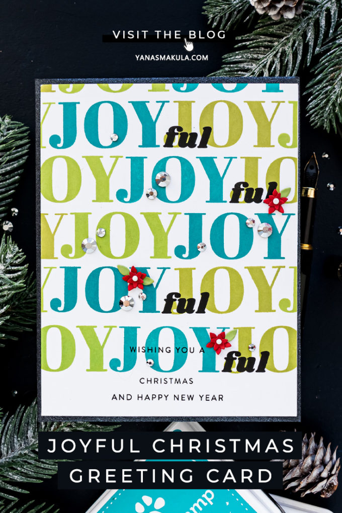 Simon Says stamp | JOYful Christmas Card by Yana Smakula featuring HOLIDAY GREETINGS MIX 1 sss202037 #simonsaysstamp #stamping #cardmaking #christmascard