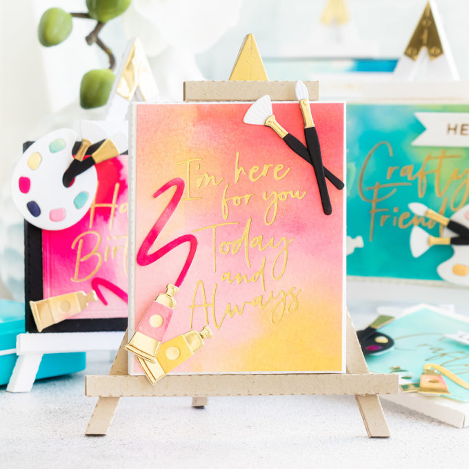 Spellbinders | 3D Paper Easels with August 2020 Large Die of the Month by Yana Smakula. Video tutorial #Spellbinders #papercrafting #NeverStopMaking #SpellbindersClubKits 