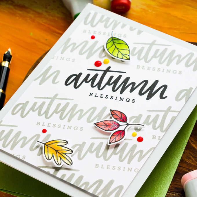 MFT Stamps | Trio of Modern Fall Cards. Video tutorial by Yana Smakula #cardmaking #mftstamps #stamping #handmadecard