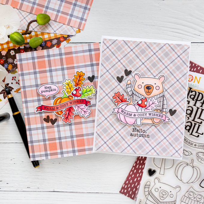 Simon Says Stamp | October 2020 Card Kit Greeting Cards - Happy Fall Ya'll. Handmade card by Yana Smakula #cardmaking #sssck