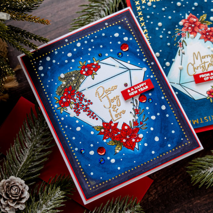 Spellbinders | Clear Stamp Of The Month Club Launch November 2020 Christmas Gem. Video tutorial - Christmas Greeting Cards