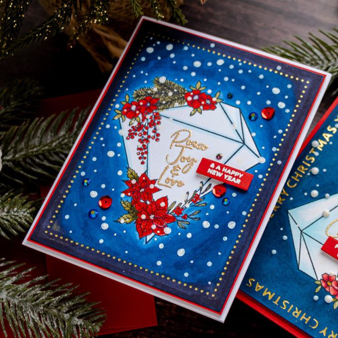 Spellbinders | Clear Stamp Of The Month Club Launch November 2020 Christmas Gem. Video tutorial - Christmas Greeting Cards