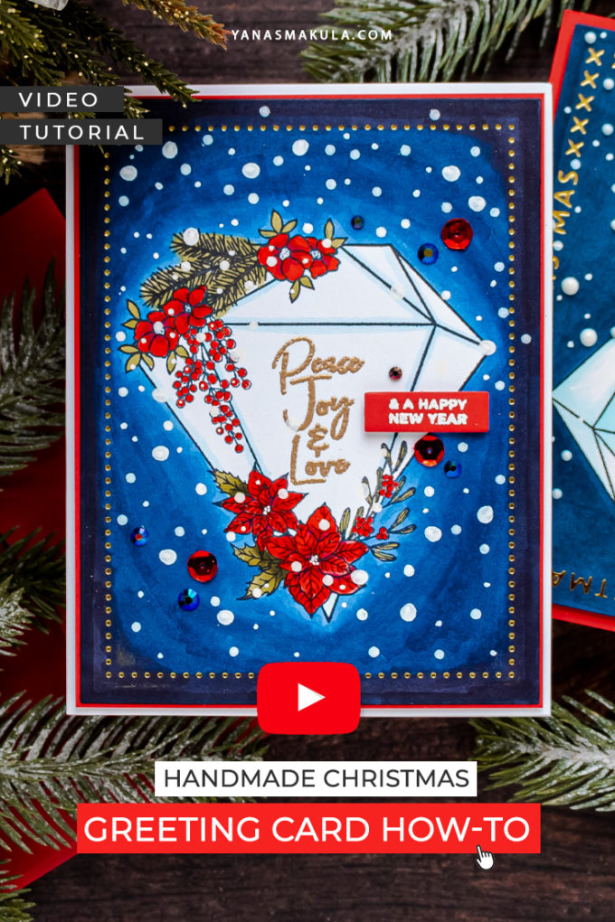 Spellbinders | Clear Stamp Of The Month Club Launch November 2020 Christmas Gem. Video tutorial - Christmas Greeting Cards