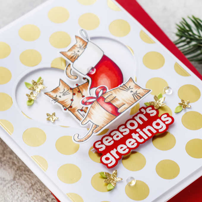 Simon Says Stamp | Interactive Cats Meowy Christmas Card