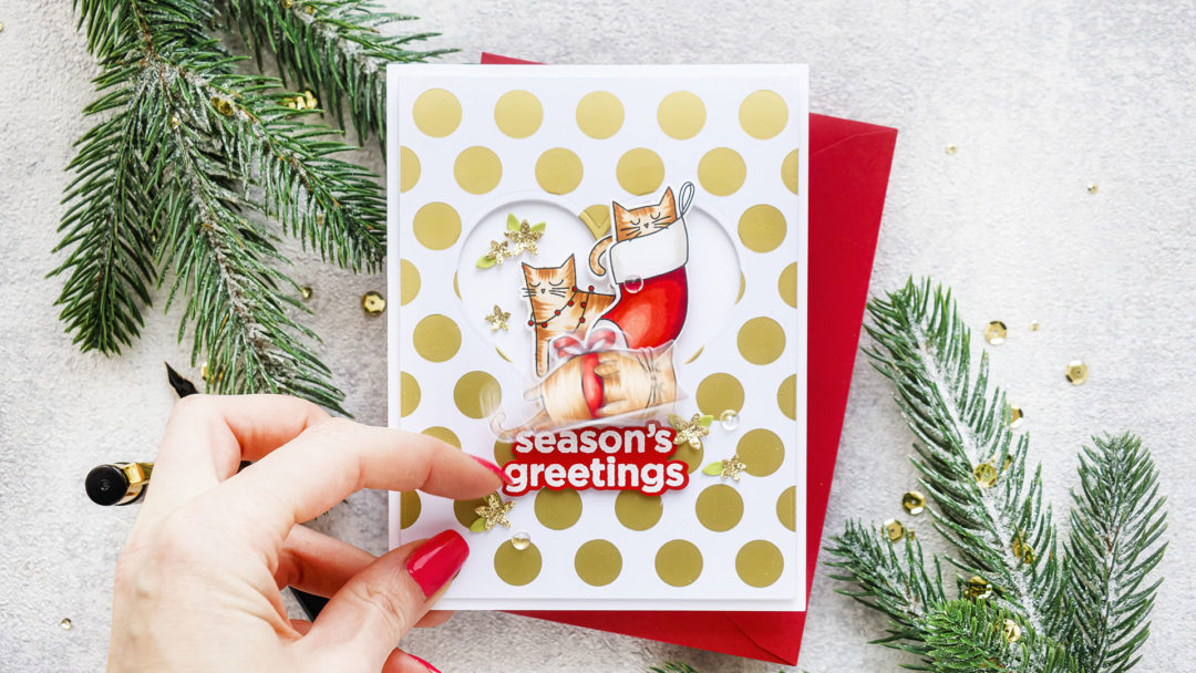 Simon Says Stamp | Interactive Cats Meowy Christmas Card