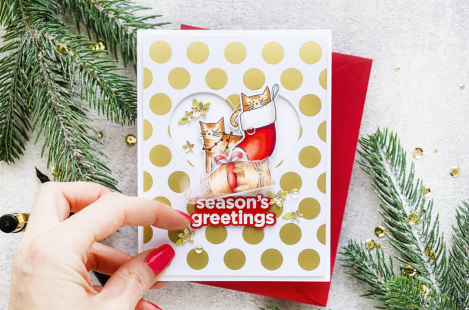 Simon Says Stamp | Interactive Cats Meowy Christmas Card