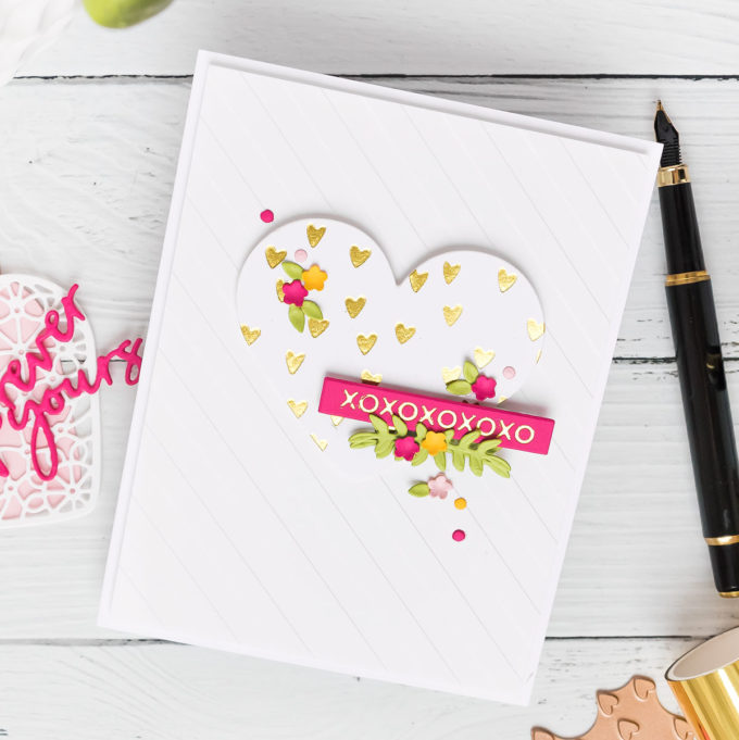 Foiled Love Greeting Cards with Spellbinders Expressions of Love Collection. Watch video tutorial for the how-to