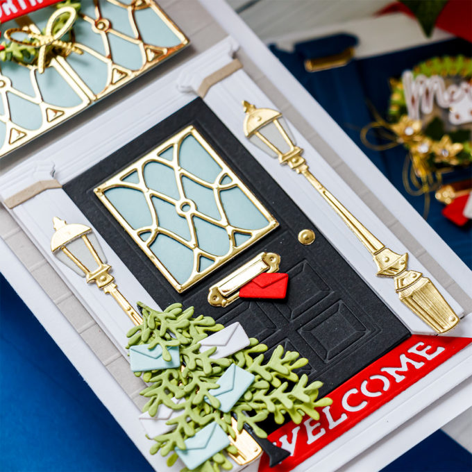 Create an Interactive Slimline Christmas Photo Card with Spellbinders Club Dies. Video tutorial by Yana Smakula