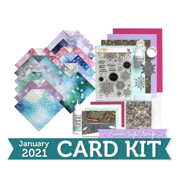 Simon Says Stamp Card Kit of the Month January 2021 Snowflake Season