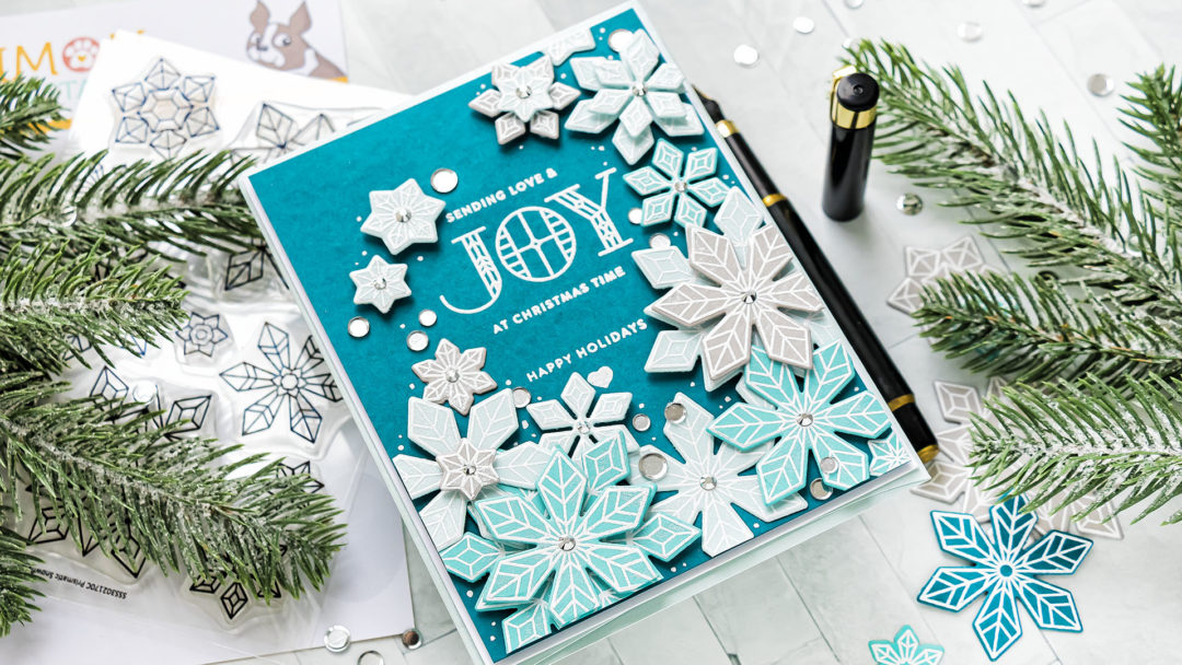 Simon Says Stamp DIECember | Snowflake Blizzard Christmas Card featuring PRISMATIC SNOWFLAKES sss302170c and PRISMATIC SNOWFLAKES Wafer Dies sssd112191c