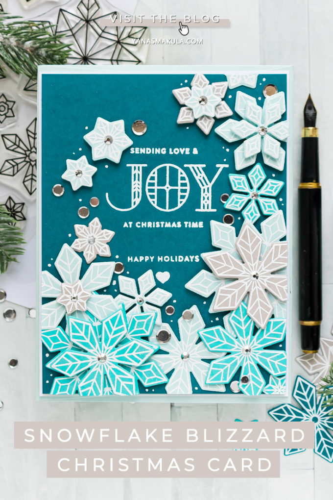 Simon Says Stamp DIECember | Snowflake Blizzard Christmas Card featuring PRISMATIC SNOWFLAKES sss302170c and PRISMATIC SNOWFLAKES Wafer Dies sssd112191c 