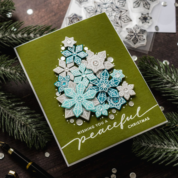 Simon Says Stamp | Stretch Your Stash - Snowflake Christmas Tree Card. Video