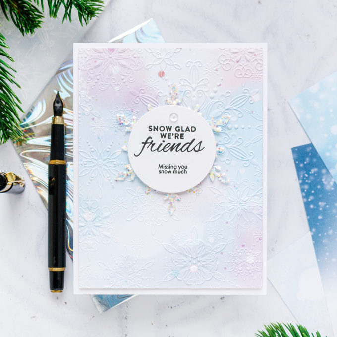 Create stunning winter snowflake cards with Simon Says Stamp January 2021 Card Kit! 