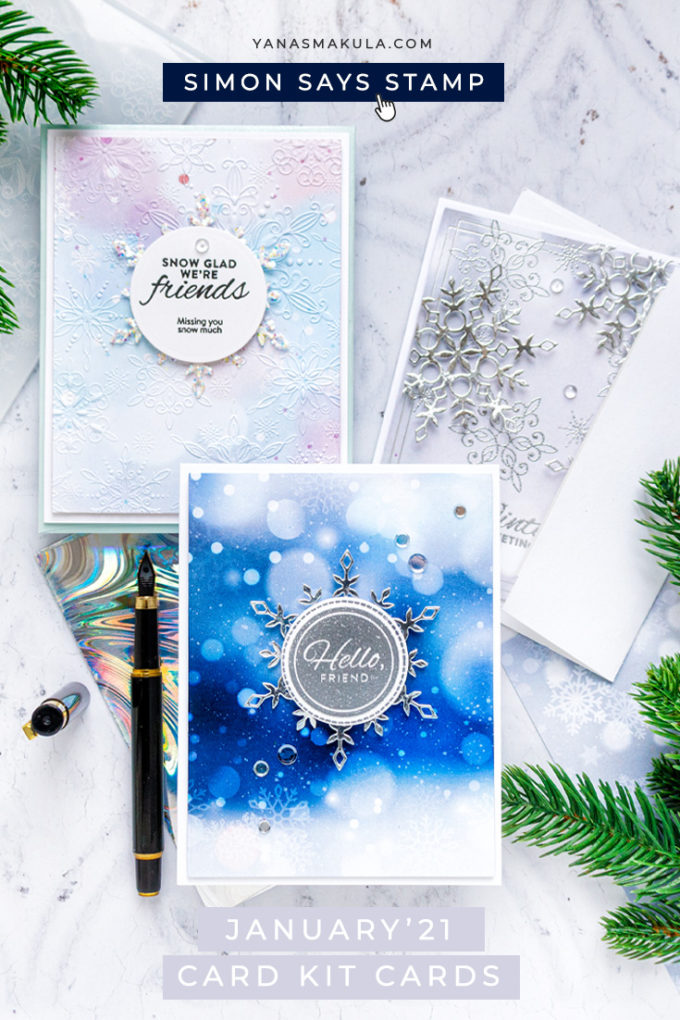 Simon Says Stamp | January 2021 Card Kit - Snowflake Cards