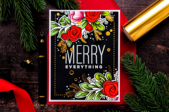 Simon Says Stamp | Merry Everything Christmas Card with Non Holiday Florals featuring YOU HAVE MY HEART sss202250c #simonsaysstamp #cardmaking #stamping #christmascard