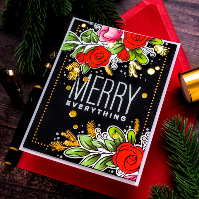 Simon Says Stamp | Merry Everything Christmas Card with Non Holiday Florals featuring YOU HAVE MY HEART sss202250c #simonsaysstamp #cardmaking #stamping #christmascard