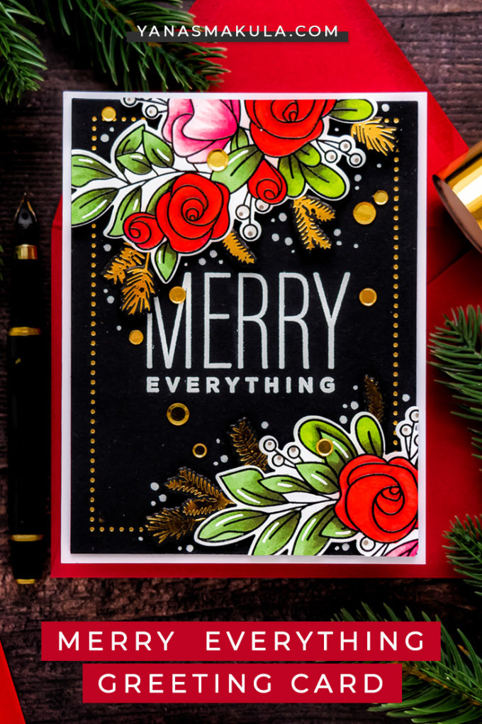 Simon Says Stamp | Merry Everything Christmas Card with Non Holiday Florals featuring YOU HAVE MY HEART sss202250c #simonsaysstamp #cardmaking #stamping #christmascard