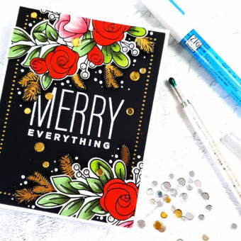 Simon Says Stamp | Merry Everything Christmas Card with Non Holiday Florals featuring YOU HAVE MY HEART sss202250c #simonsaysstamp #cardmaking #stamping #christmascard
