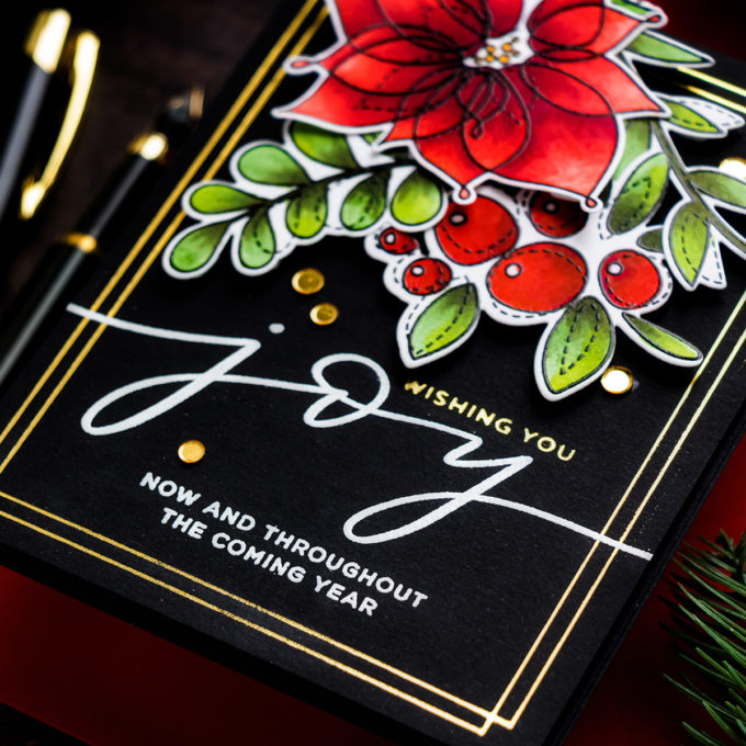 Simon Says Stamp | Foiling, Embossing, Stamping & More. Wishing You Joy Christmas Greeting Card by Yana Smakula