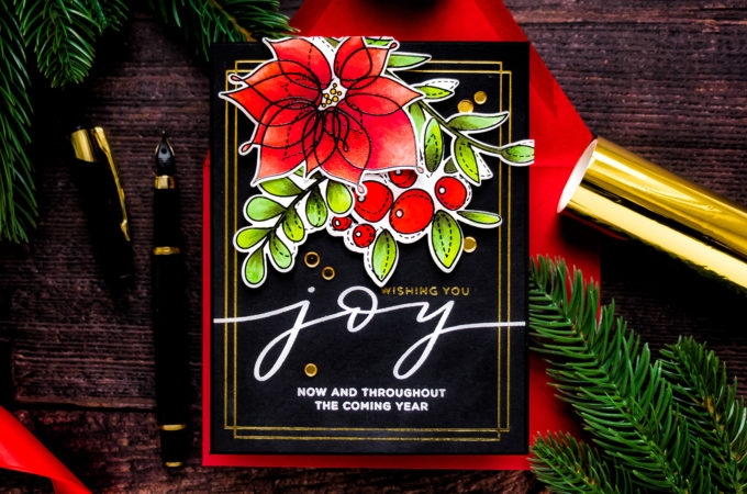 Simon Says Stamp | Foiling, Embossing, Stamping & More. Wishing You Joy Christmas Greeting Card by Yana Smakula