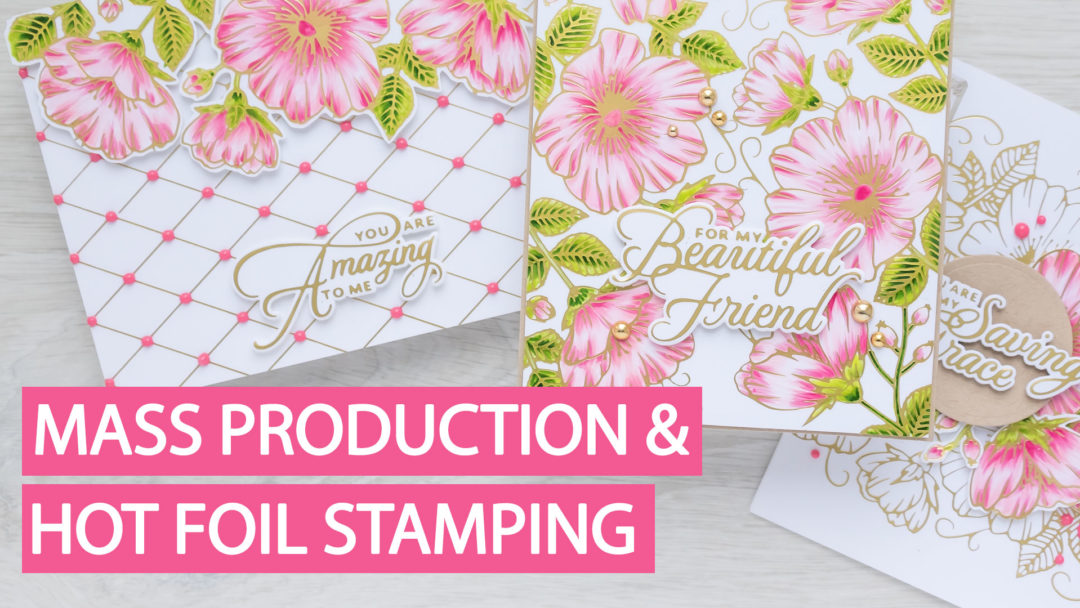 Tips for Mass Production with Hot Foil Stamping Technique - For My Beautiful Friend Handmade Greeting Card by Yana Smakula