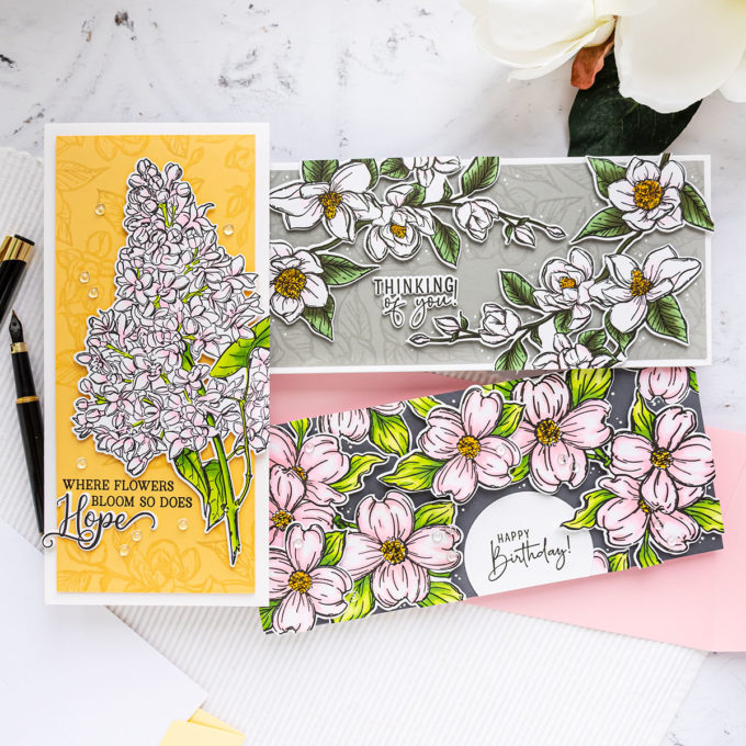 Colorado Craft Company | Slimline Floral Cards | Video + Giveaway