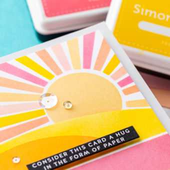 Simon Says Stamp | This is a (Colorful) Paper Hug Greeting Card by Yana Smakula featuring SLIMLINE SCENE BUILDER ssst121496 #cardmaking #simonsaysstamp #inkblending