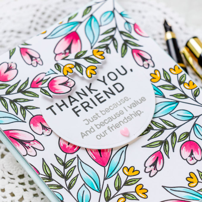 Simon Says Stamp | Floral Pattern Friendship Card | Video tutorial featuring BEST FRIEND EVER sss202280c #simonsaysstamp #cardmaking 