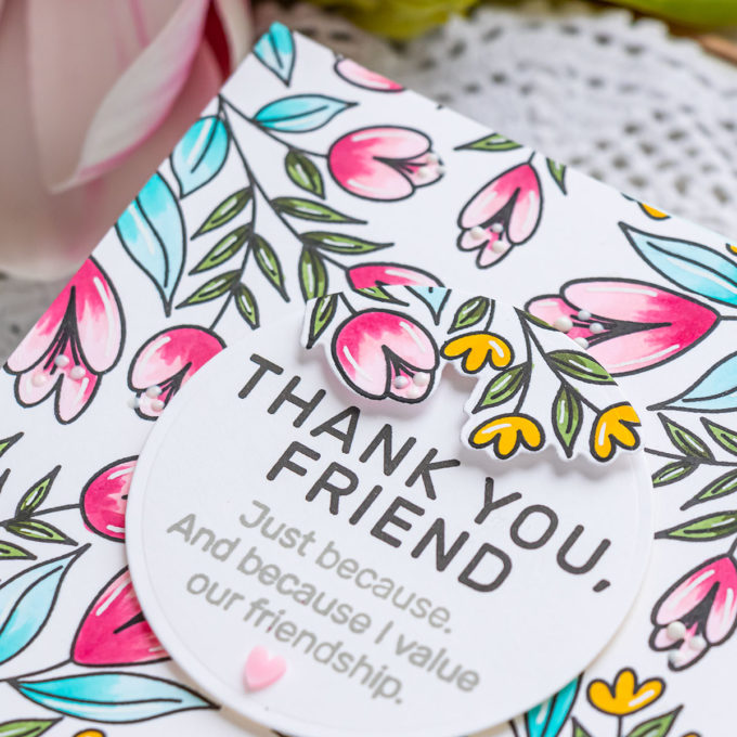 Simon Says Stamp | Floral Pattern Friendship Card | Video tutorial featuring BEST FRIEND EVER sss202280c #simonsaysstamp #cardmaking 