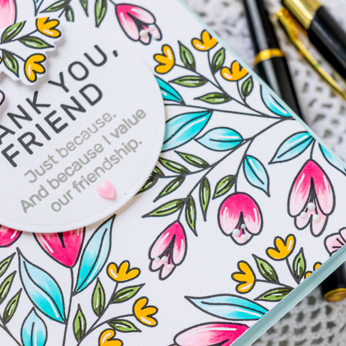 Simon Says Stamp | Floral Pattern Friendship Card | Video tutorial featuring BEST FRIEND EVER sss202280c #simonsaysstamp #cardmaking 