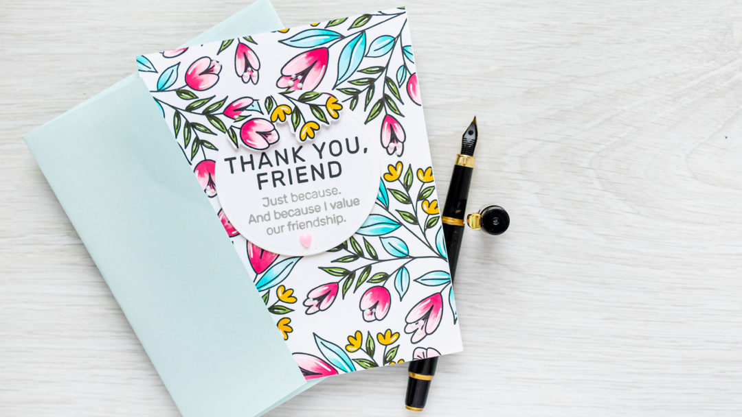 Simon Says Stamp | Floral Pattern Friendship Card | Video tutorial featuring BEST FRIEND EVER sss202280c #simonsaysstamp #cardmaking
