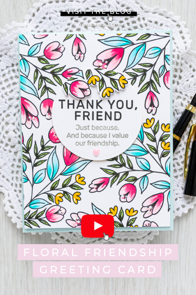 Simon Says Stamp | Floral Pattern Friendship Card | Video tutorial featuring BEST FRIEND EVER sss202280c #simonsaysstamp #cardmaking 