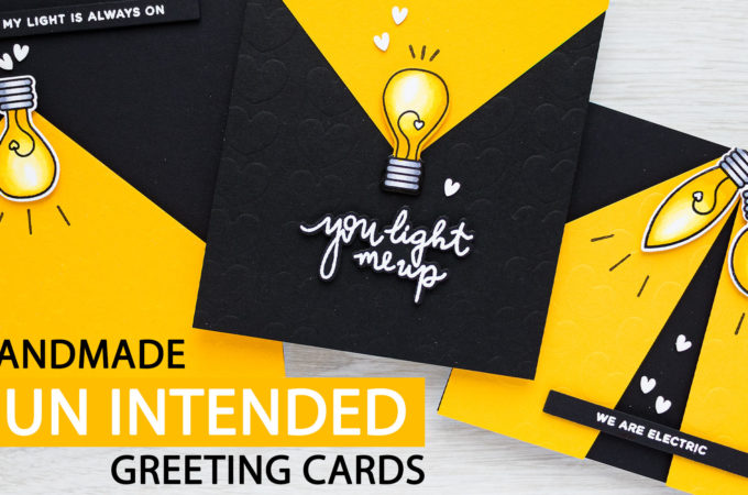 Pun Intended Handmade Greeting Cards - Light Puns. Video tutorial by Yana Smakula featuring LIGHT ME UP cz263c