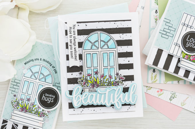 Simon Says Stamp | March 2021 Card Kit SPRING WINDOWS ck0321 #sssck #simonsaysstamp #cardmaking Handmade cards by Yana Smakula