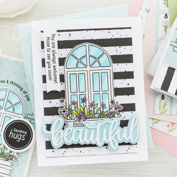 Simon Says Stamp | March 2021 Card Kit SPRING WINDOWS ck0321 #sssck #simonsaysstamp #cardmaking Handmade cards by Yana Smakula