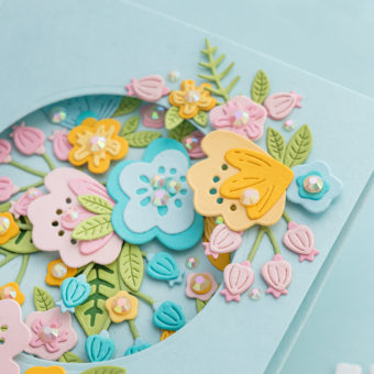 Gatefold Birthday Card with Die Cut Florals and Foiling | Video