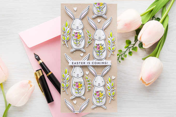 Simon Says Stamp | Easter Is Coming - Bunny Pattern Mini Slimline Card | Video