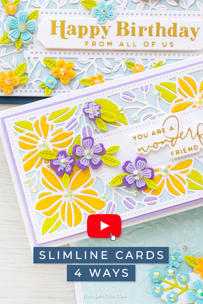 Slimline Cards 4 Ways with Slimline Dies | Video