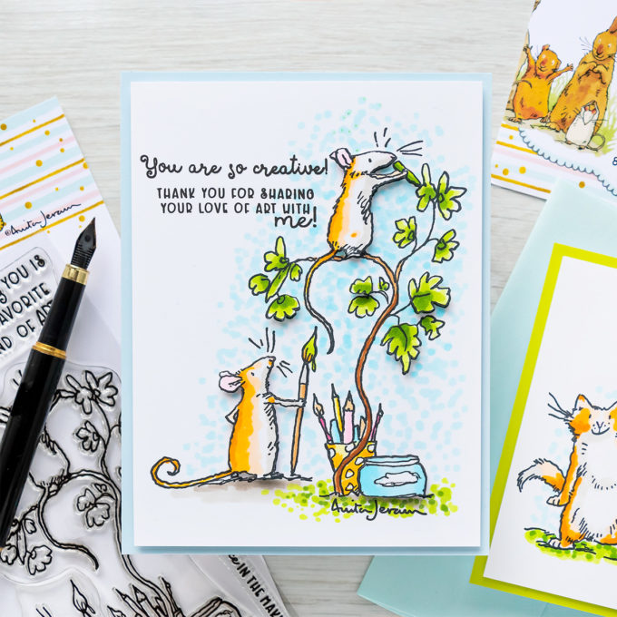 Colorado Craft Company | Simple Scene Cards with Anita Jeram Stamps & Copic Markers | Video