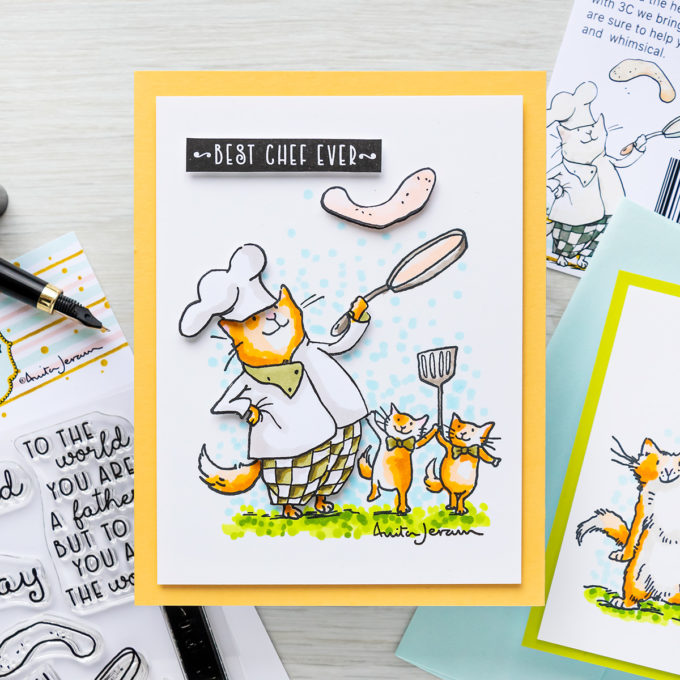 Colorado Craft Company | Simple Scene Cards with Anita Jeram Stamps & Copic Markers | Video