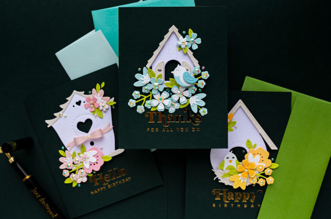 Modern Bß√irdhouses Cards with Vicky P. Birdhouses Through the Seasons Collection | Video