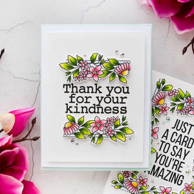 Simon Says Stamp | Slimline Florals on A2 Cards 4 Ways | Video