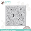 Simon Says Cling Stamp Delicate Outline Flowers