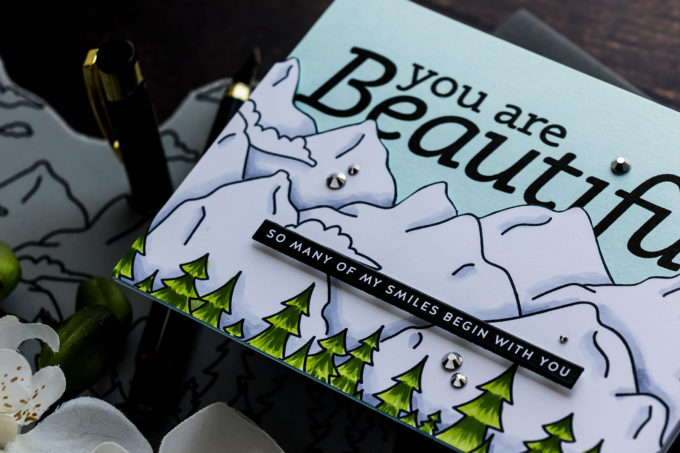 Simon Says Stamp | So Many of My Smiles Begin With You - Mountainscape Card