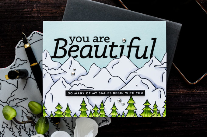 Simon Says Stamp | So Many of My Smiles Begin With You - Mountainscape Card